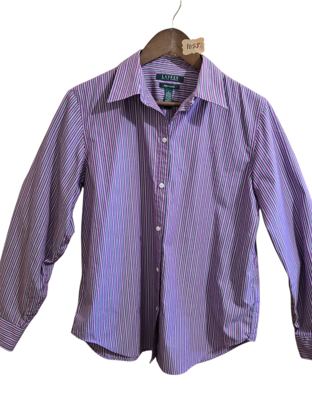 Lauren Ralph Lauren Purple Multi-Stripe Womens Dress Shirt